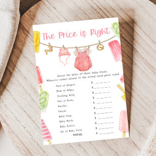 Mädchen-Popsicle-Baby-Party The Price is Right Spi