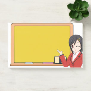 Mädchen Post-it Klebezettel