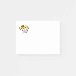 Mädchen Post-it Klebezettel