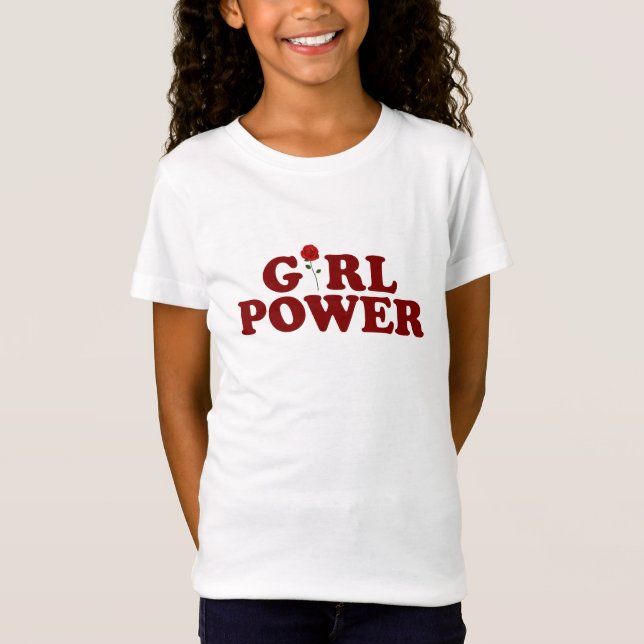 Mädchen-Power Bella+Leinwand angepasst T-Shirt (Vorderseite)