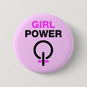 Mädchen-Power Button