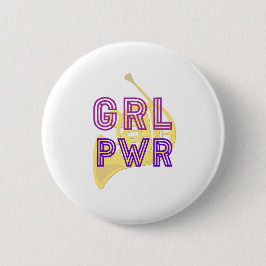 (Mädchen-Power) GRL PWR - französisches Horn Button