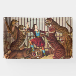 MÄDCHEN-POWER-LÖWE ZAHMERE Fahne Banner