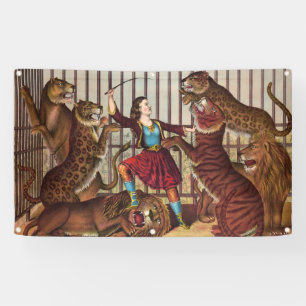 MÄDCHEN-POWER-LÖWE ZAHMERE Fahne Banner