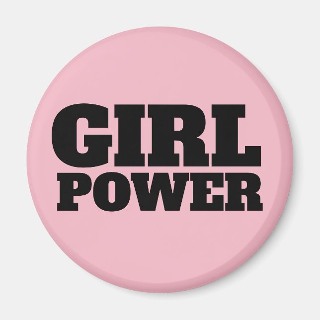 MÄDCHEN, POWER, Pink MAGNETS Magnet (Vorne)
