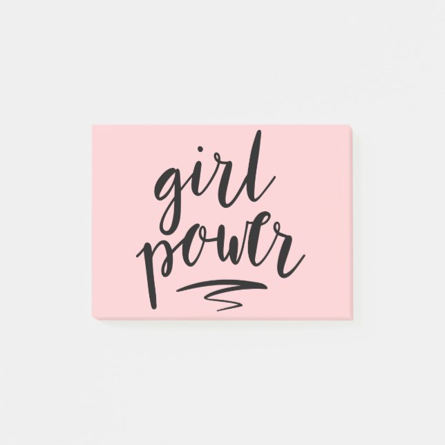 Mädchen-Power Post-it Klebezettel (Vorderseite)