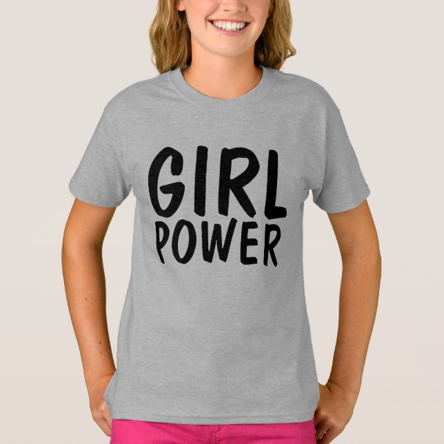 MÄDCHEN POWER Rosa T - Shirt (Vorderseite)