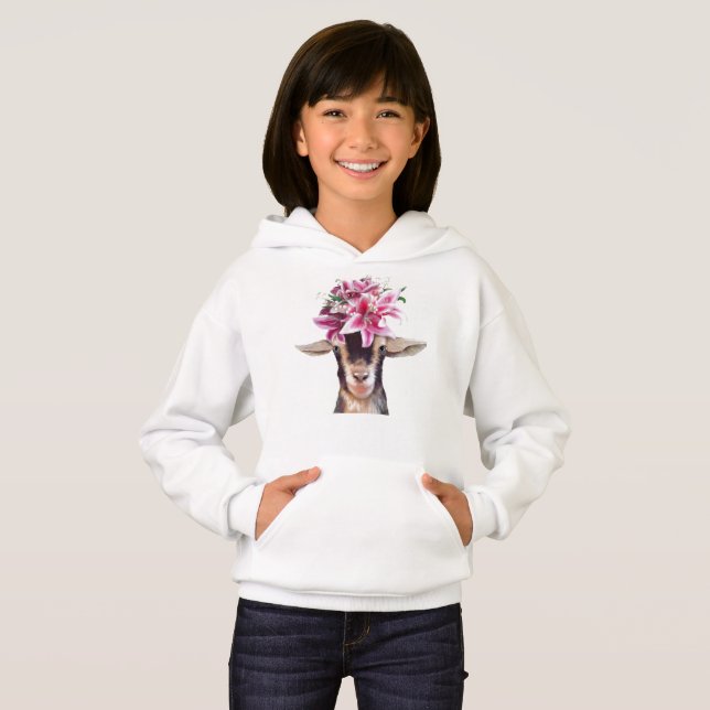 Mädchen Pullover Hoodie Lilly the Goat (Vorne ganz)