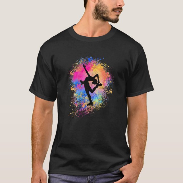 Mädchen Rainbow Ice Dancing Silhouette Female Abbi T-Shirt (Vorderseite)