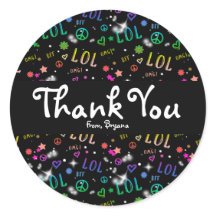 Mädchen Rainbow LOL Geburtstagsparty Gunst Sticker