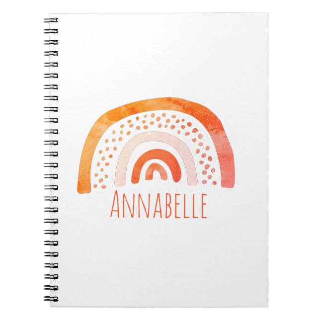 Mädchen Rainbow Vorname Notizblock (Vorderseite)