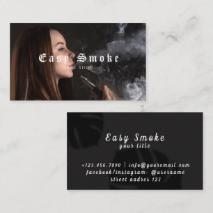 Mädchen Rauch Vape Shop Geschäftskarte Visitenkarte