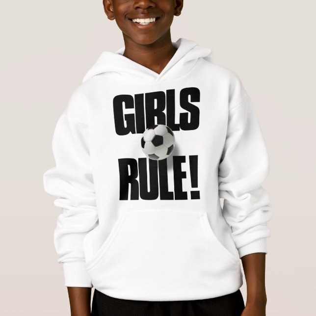 MÄDCHEN-REGEL! Fußball Hoodie (Vorderseite)
