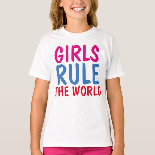 MÄDCHEN REGELN DIE T - Shirt DER WELT (Vorderseite)