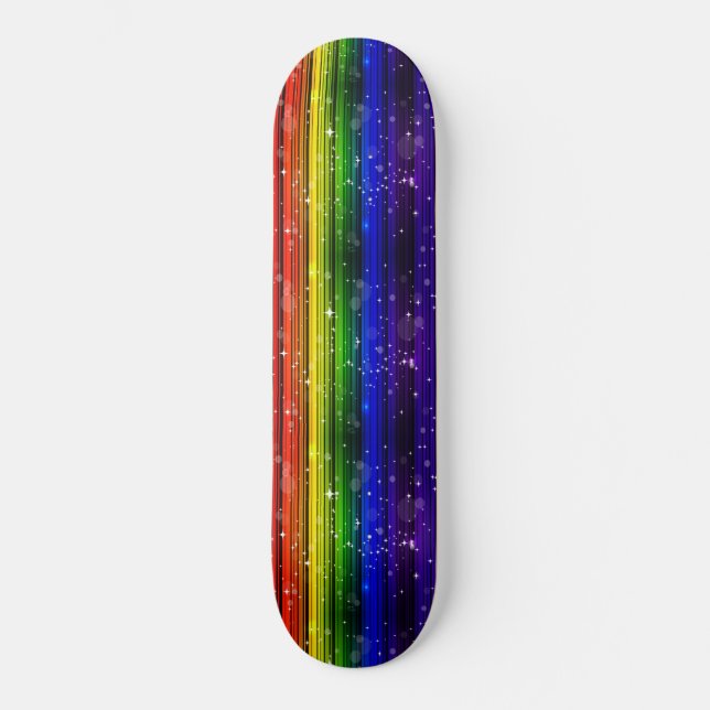 Mädchen-Regenbogen-Schein Skateboard (Vorderseite)