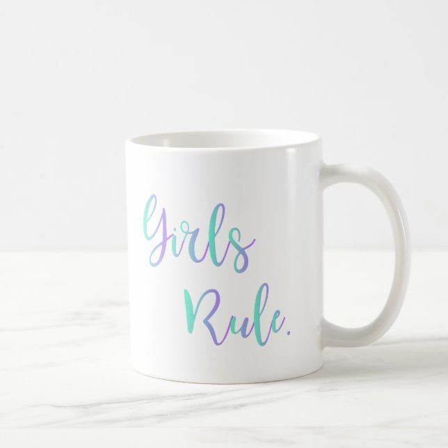 Mädchen regieren. Inspirationstypografie Cool Kaffeetasse (Rechts)
