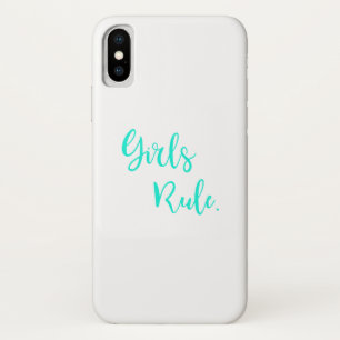 Mädchen regieren Typografie, Cool Weiß Case-Mate iPhone Hülle