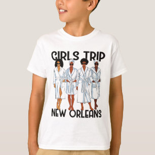 Mädchen Reise 2025 New Orleans Schwarze Melanin Fr T-Shirt