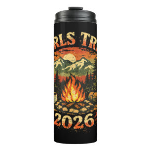Mädchen Reise 2026 Camping Abenteuer Thermosbecher
