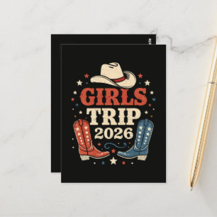 Mädchen Reise 2026 Familie passende westliche Feri Postkarte