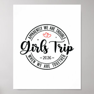 Mädchen Reise 2026 Frauen Wochenende Urlaub Passen Poster