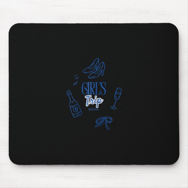 Mädchen Reise Estland Wochenendurlaub  Mousepad (Vorne)