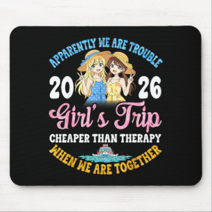 Mädchen Reise Lustige Freunde Spaß Boot Ozean Reis Mousepad
