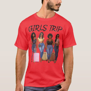 Mädchen Reise Schwarze Frauen Königin Melanin Afri T-Shirt