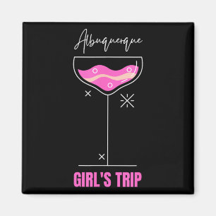 Mädchen Reise Strand Getränk Albuquerque New Mexic Magnet