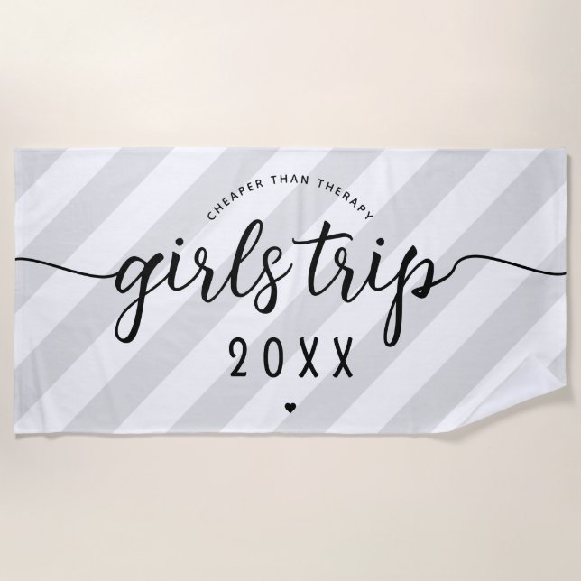 Mädchen reisen billiger als Therapieferien Strandtuch (Vorderseite)