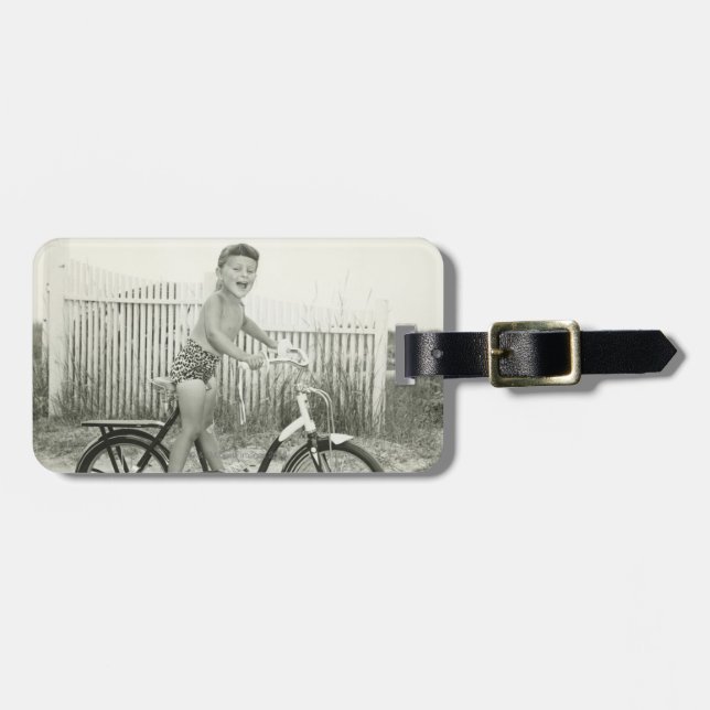 Mädchen-Reitfahrrad Gepäckanhänger (Vorderseite horizontal)