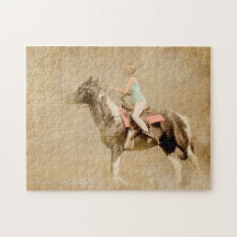 Mädchen-Reitpferd