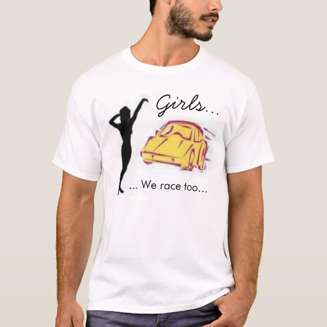 Mädchen-Rennen auch T-Shirt (Vorderseite)