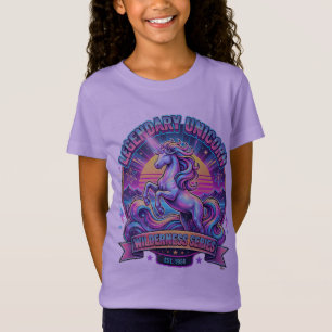 Mädchen Retro Legendäre Einhorn & Sterne T-Shirt