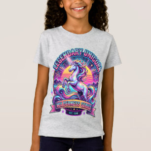 Mädchen Retro Legendäre Einhorn & Sterne T-Shirt