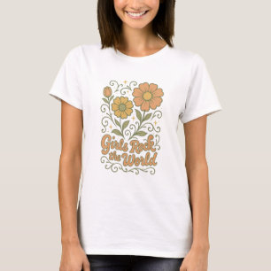 Mädchen rocken die Welt Empowerment Feministische T-Shirt