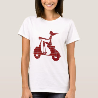 Mädchen Roller roter weißer Gingham T-Shirt