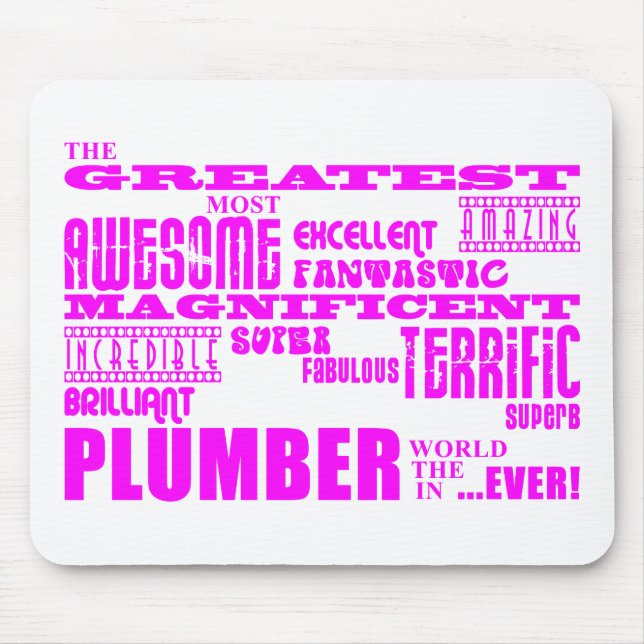 Mädchen: Rosa Bester Klee Mousepad (Vorne)