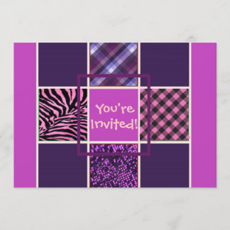 Mädchen-rosa Einladung