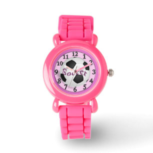 Mädchen rosa Fußball Kinderschau Armbanduhr