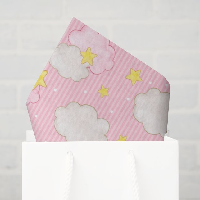 Mädchen Rosa Himmel  Seidenpapier (Geschenktüte)