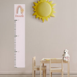 Mädchen rosa Regenbogenwachstumsdiagramm Poster