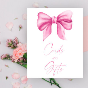 MÄDCHEN ROSA SCHLEIFE KARTEN UND GESCHENKE POSTER
