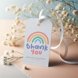 Mädchen Rosa Süße Regenbogen Geburtstagsgeschenk Geschenkanhänger