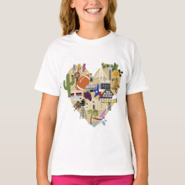 Mädchen-Rüsche-Texas-T-Shirt T-Shirt