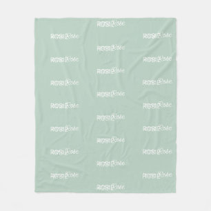 Mädchen Salbeigrüne personalisierte Schriftname Fleecedecke