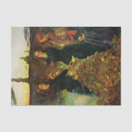 Mädchen sammeln Herbstblätter für ein Feuerbrand Seidenpapier