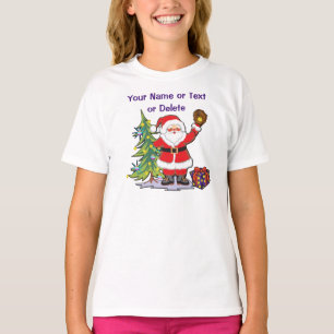Mädchen-Sankt-Weihnachtssoftball-Shirts T-Shirt