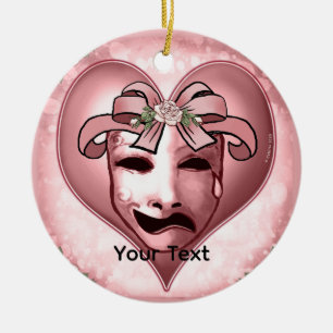 Mädchen-Schauspieler-Maske Keramik Ornament