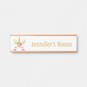 Mädchen-Schlafzimmer Einhorn-Türschild Namensschil Türschild